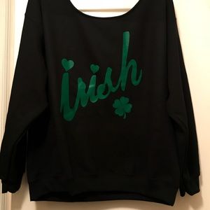 Off the shoulder “Irish☘️” sweatshirt